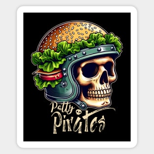 Burger Skull head skeleton Sticker